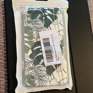 Green & White Tropical Print iPhone Cover - for iPhone 13 Pro Max